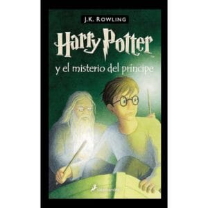 Portada del libro Harry Potter y el misterio del príncipe de J.K. Rowling, novela de fantasía juvenil