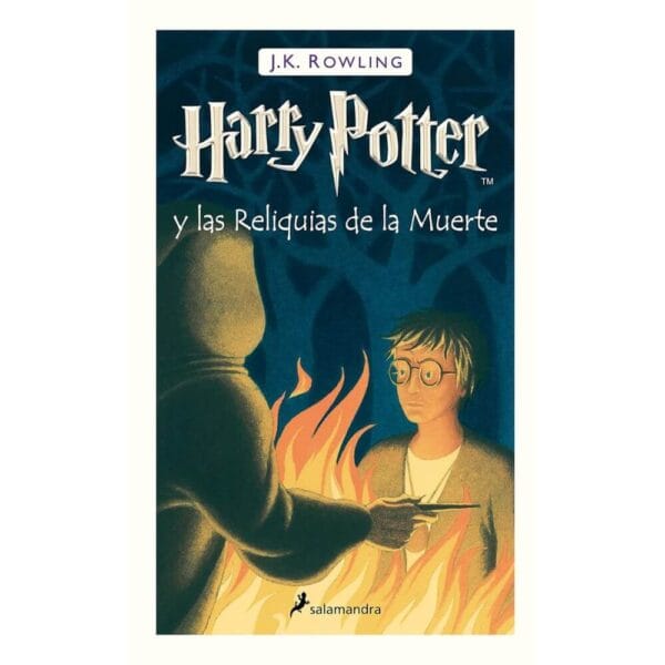 Portada del libro Harry Potter y las reliquias de la muerte de J.K. Rowling, novela de fantasía juvenil