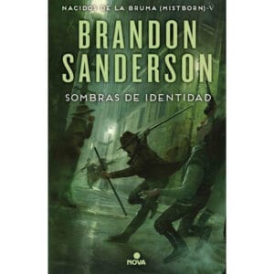 Portada libro Sombras de Identidad - Saga Nacidos de la Bruma 5 (Mistborn) de Brandon Sanderson, novela de fantasía épica