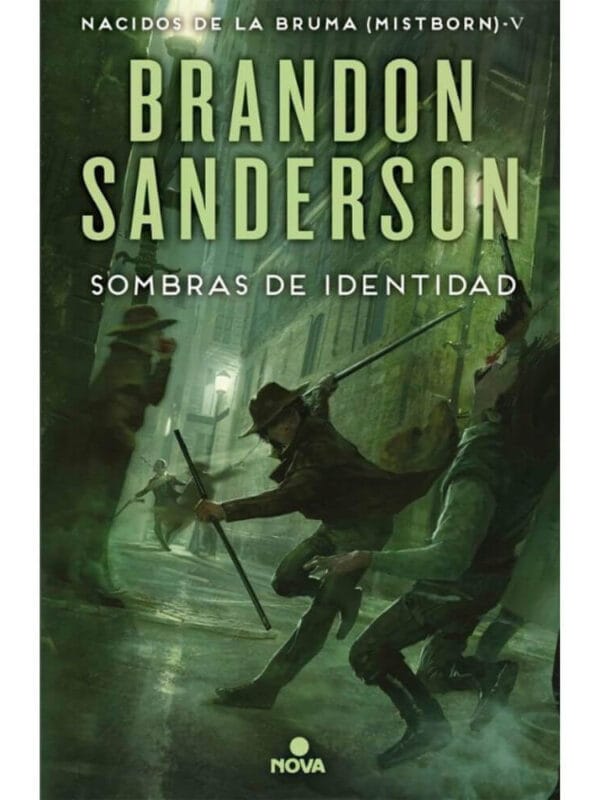Portada libro Sombras de Identidad - Saga Nacidos de la Bruma 5 (Mistborn) de Brandon Sanderson, novela de fantasía épica