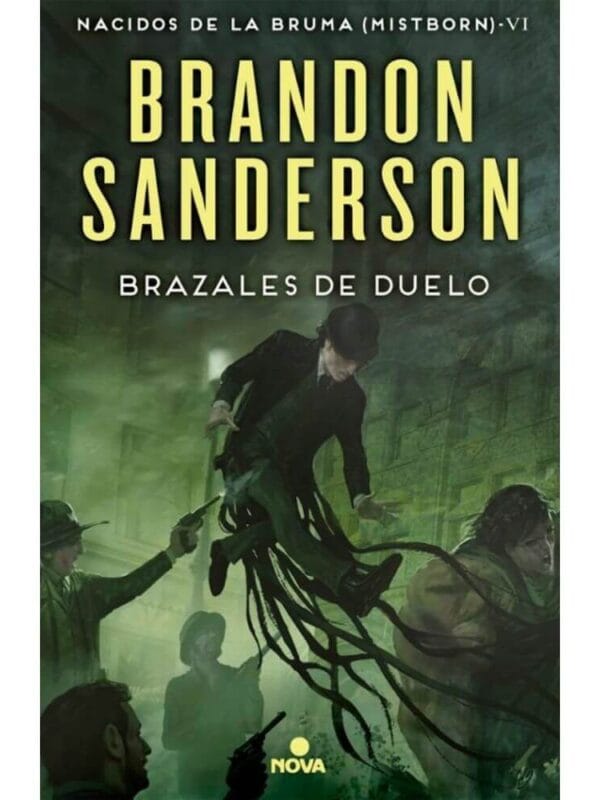 Portada libro Brazales de Duelo - Saga Nacidos de la Bruma 6 (Mistborn) de Brandon Sanderson, novela de fantasía épica