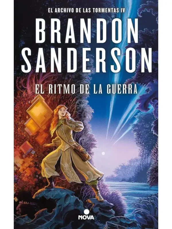 Portada del libro "El ritmo de la guerra", cuarta entrega de la saga de fantasía épica El Archivo de las Tormentas de Brandon Sanderson