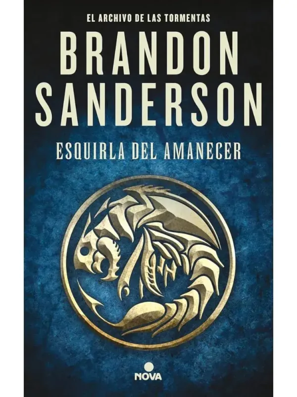 Portada del libro "Esquirla del amanecer", novela corta del universo de fantasía El Archivo de las Tormentas de Brandon Sanderson