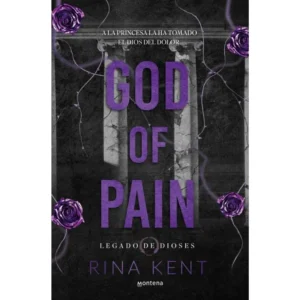 Portada del libro God of Pain de Rina Kent, romance oscuro, segunda parte serie Legado de dioses
