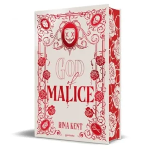 Portada del libro God of Malice de Rina Kent, romance oscuro, enemigos a amantes, primer libro de la serie Legado de dioses